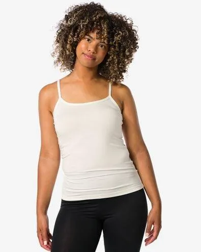 dames temptech hemd met spaghettibandjes ivoor