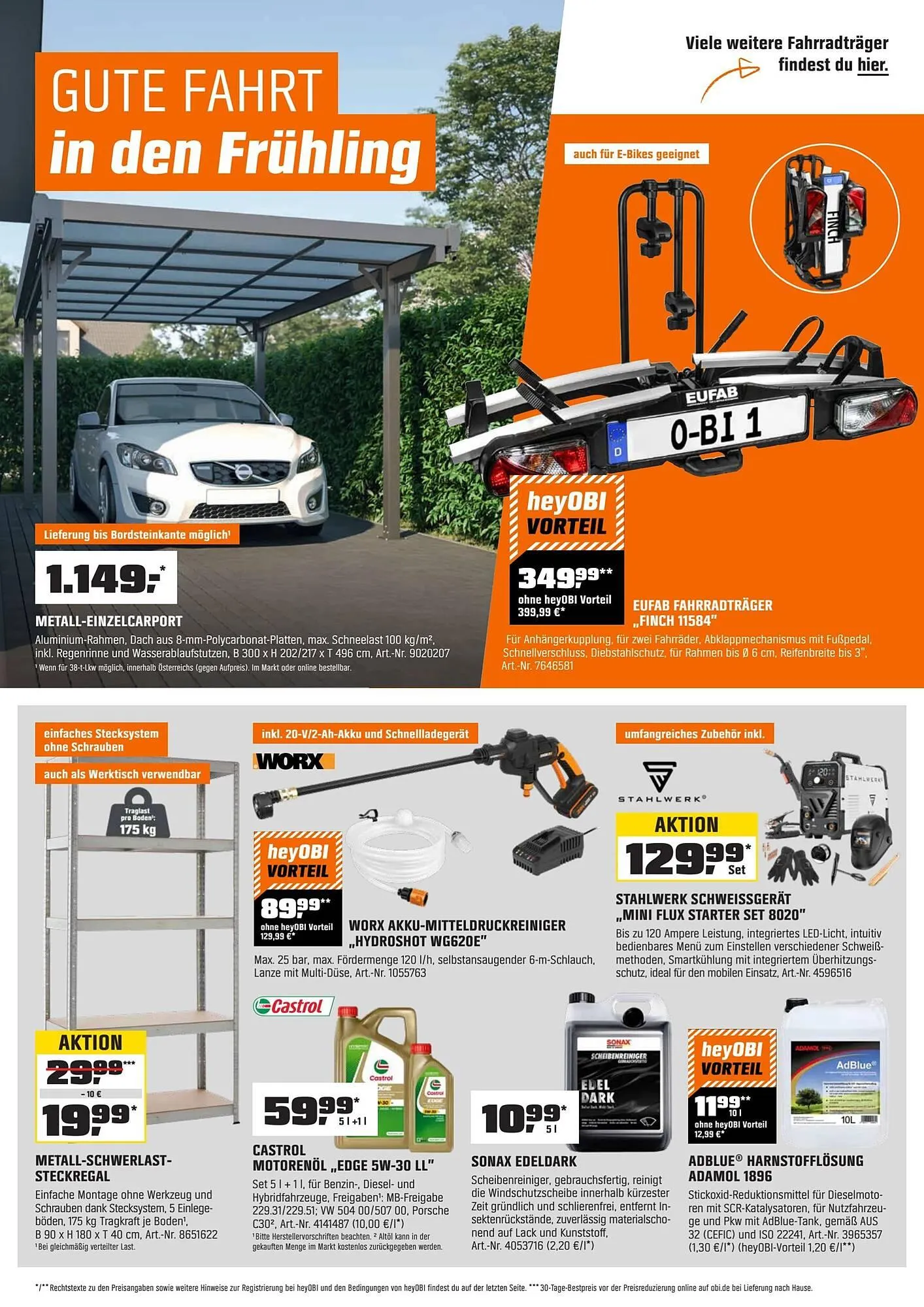 OBI Flugblatt von 1. März bis 1. April 2026 - Flugblätt seite 16