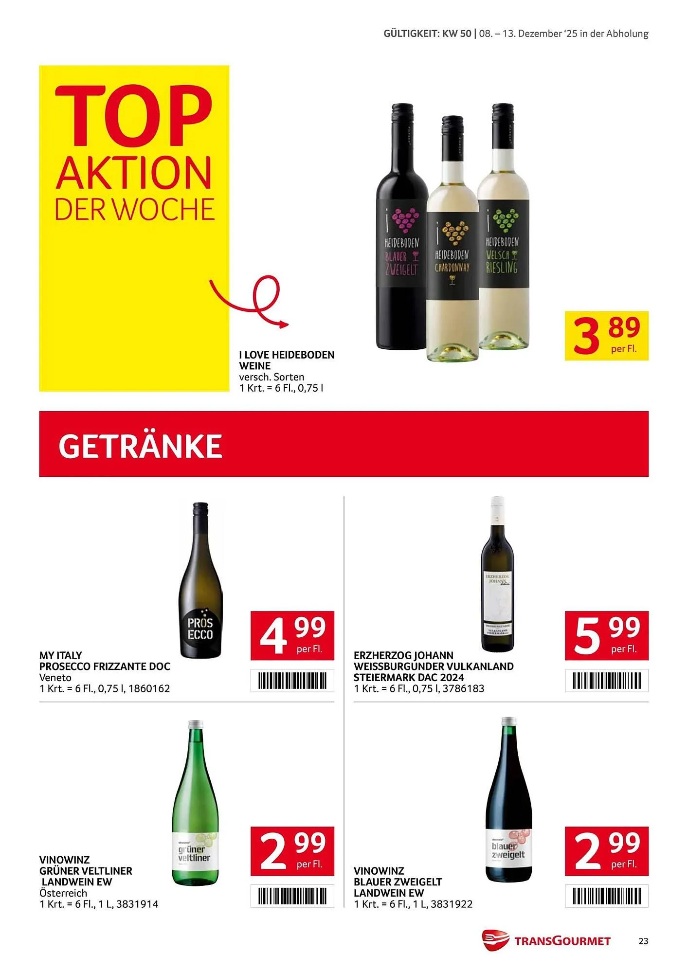 Transgourmet Flugblatt von 8. Dezember bis 14. Dezember 2025 - Flugblätt seite  23