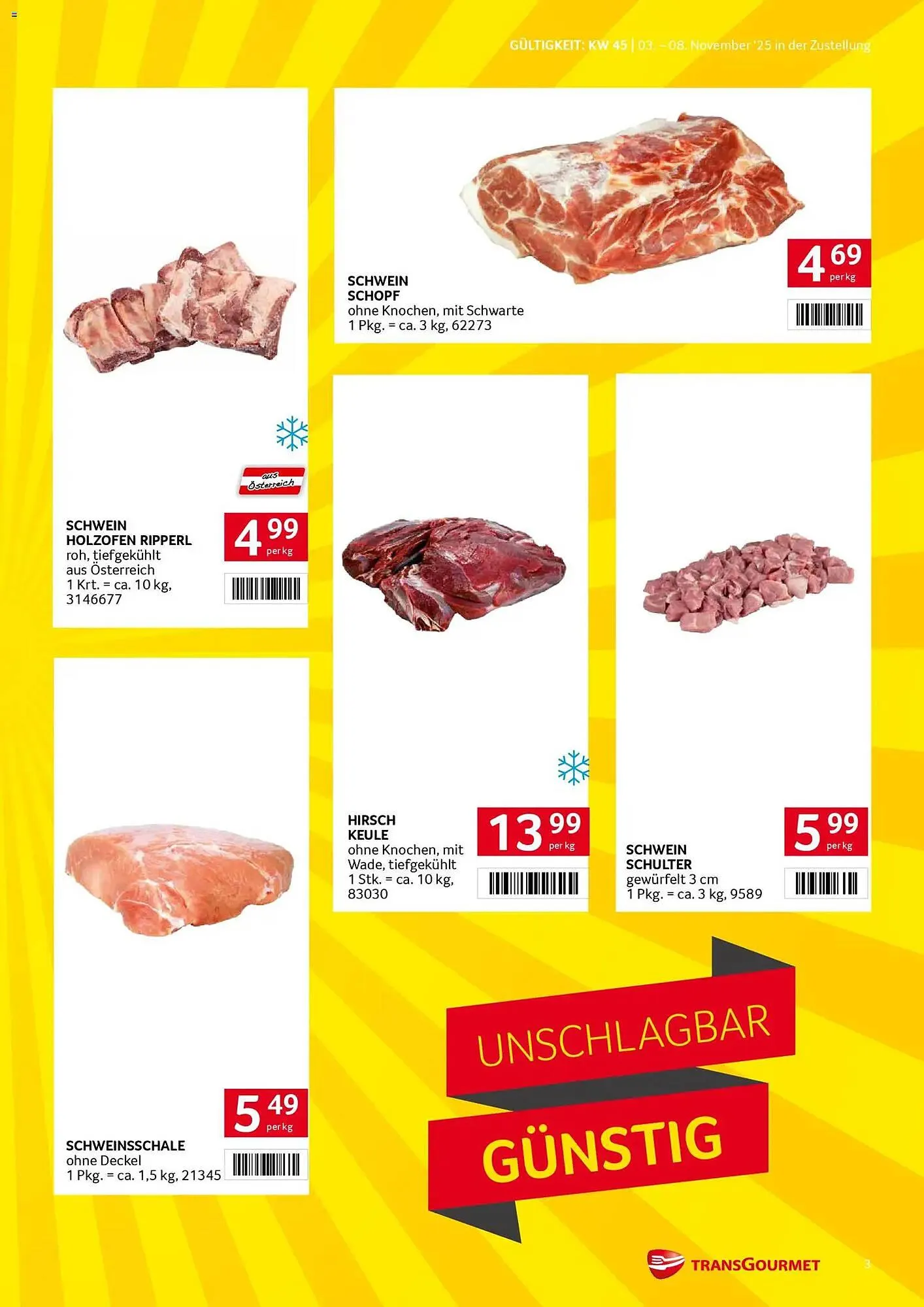 Transgourmet Flugblatt von 3. November bis 8. November 2025 - Flugblätt seite 3