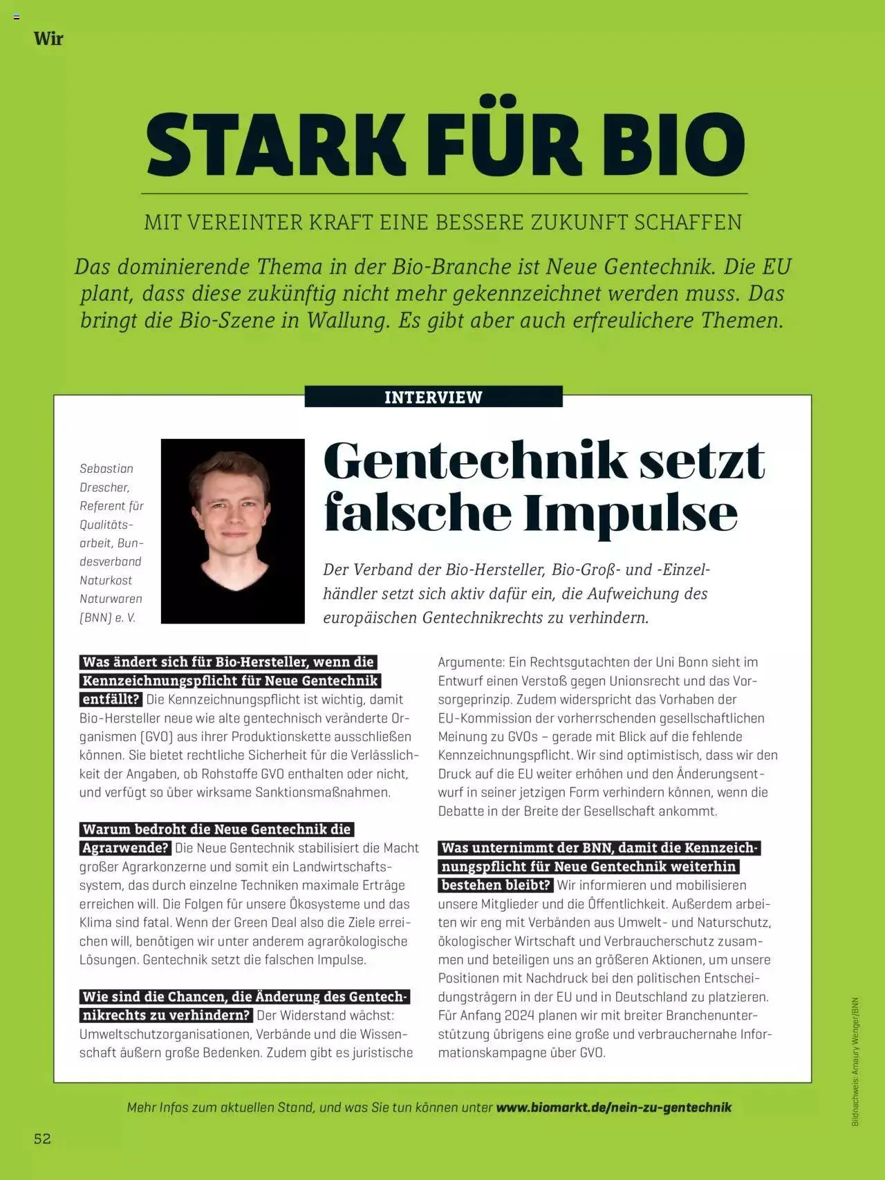 Denns BioMarkt KREO Magazin von 14. Februar bis 3. März 2024 - Flugblätt seite 52