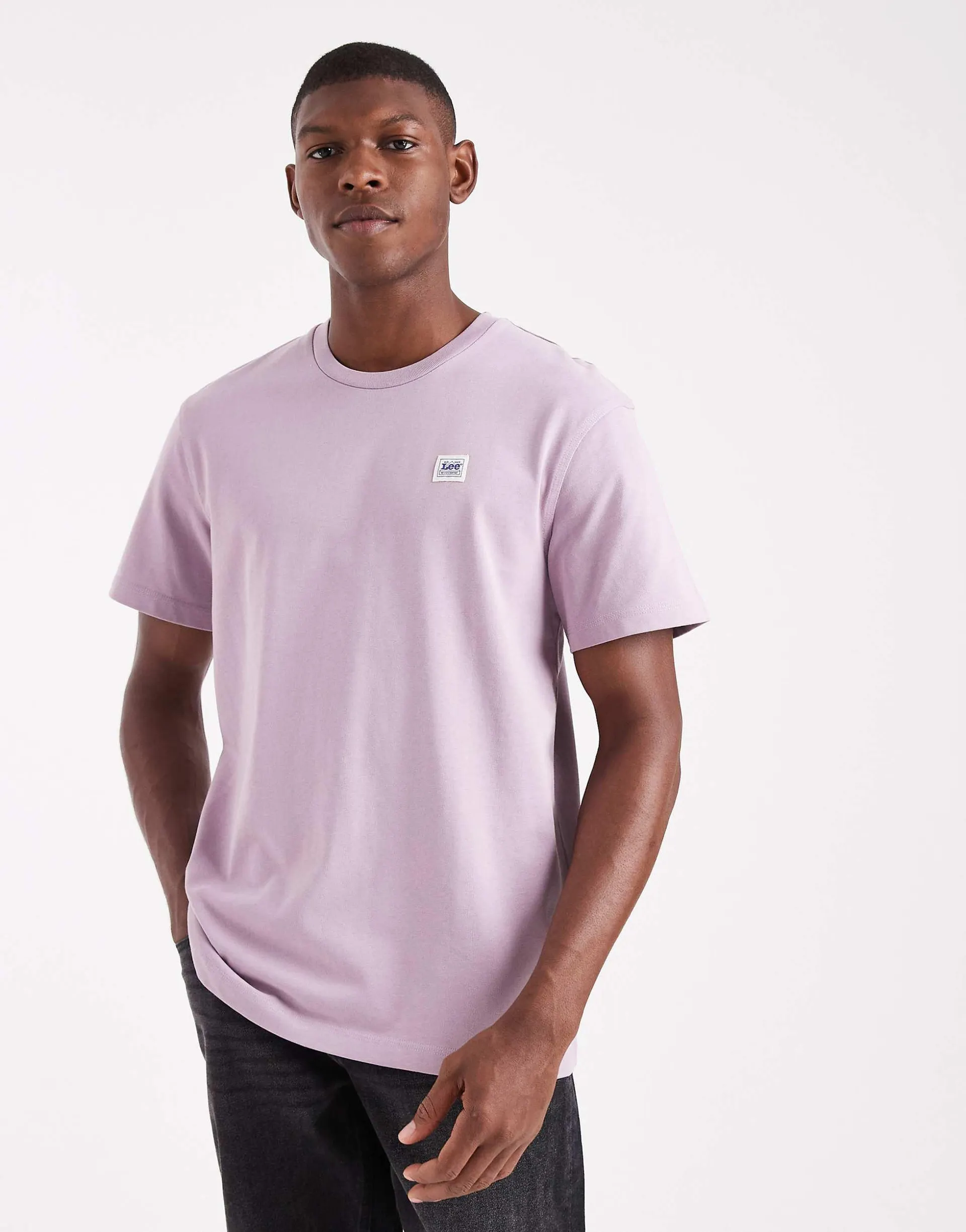 Lee workwear logo t-shirt in dusty pink