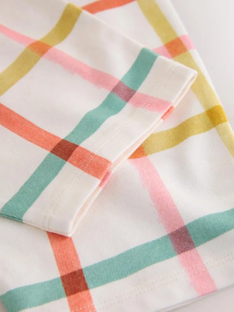 Regenbogen/Karos - Hose mit Barrel-Hosenbein (3M.–7J.)