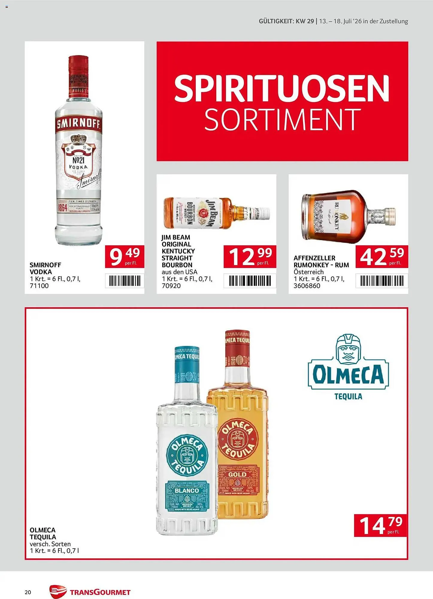 Transgourmet Flugblatt von 13. Juli bis 18. Juli 2026 - Flugblätt seite  20