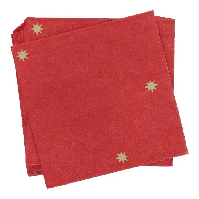 Servietten Xmas/Prägung, rot, 20 Stück