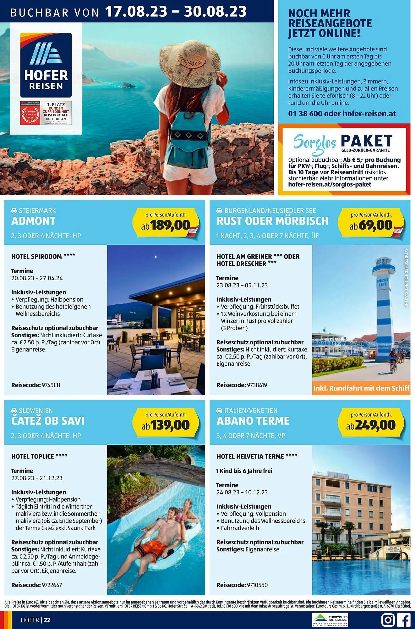 Hofer Flugblatt von 18. August bis 24. August 2023 - Flugblätt seite 24