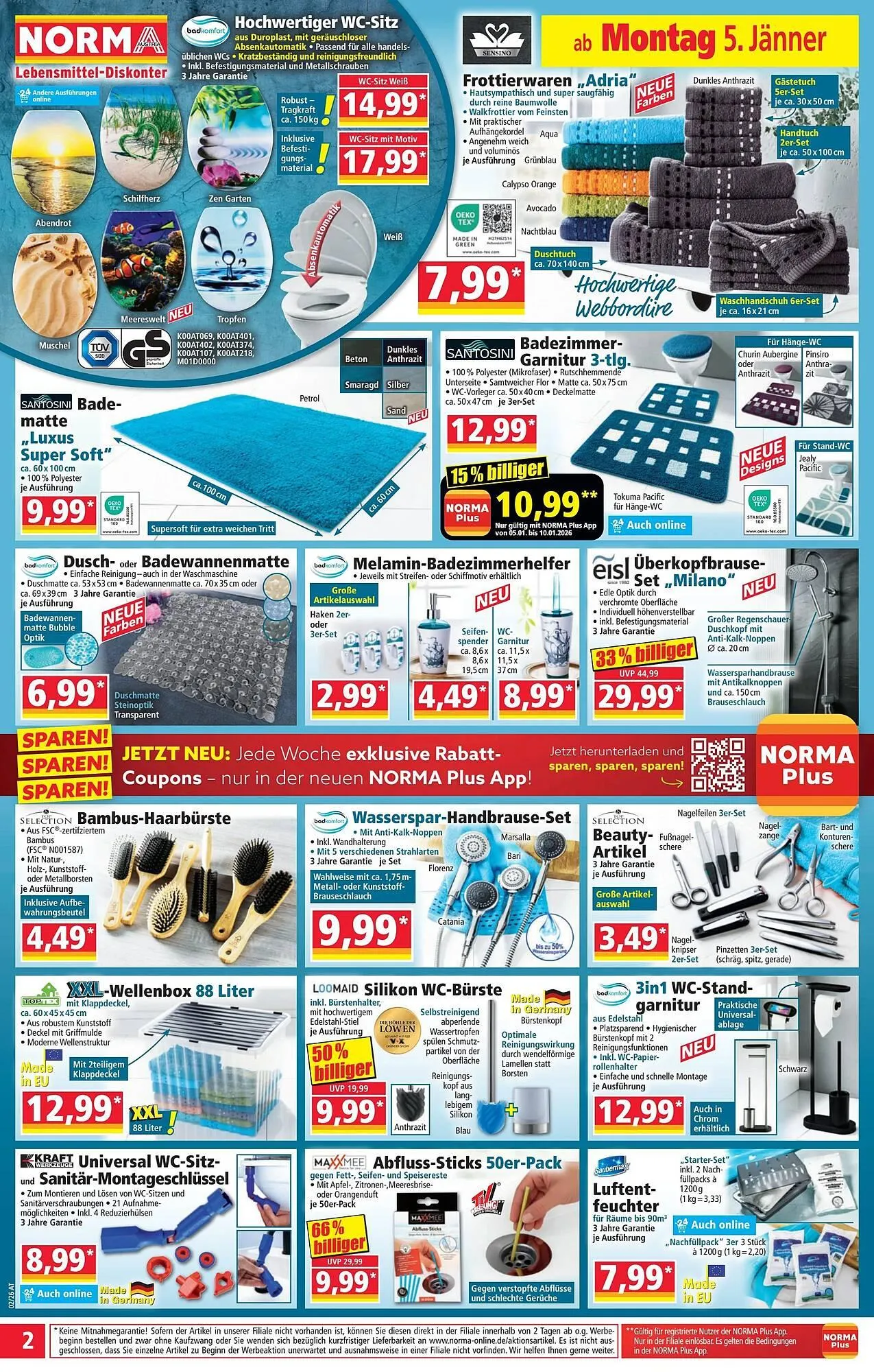 Norma Prospekt von 5. Jänner bis 11. Jänner 2026 - Flugblätt seite  2