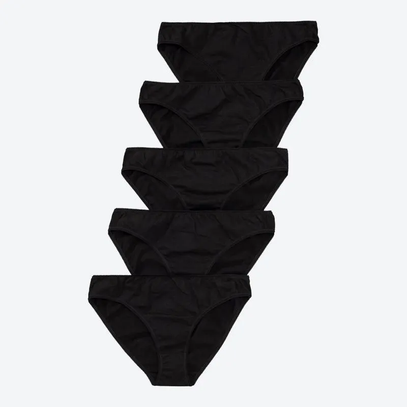 Damen-Minislip mit hohem Baumwoll-Anteil, 5er-Pack