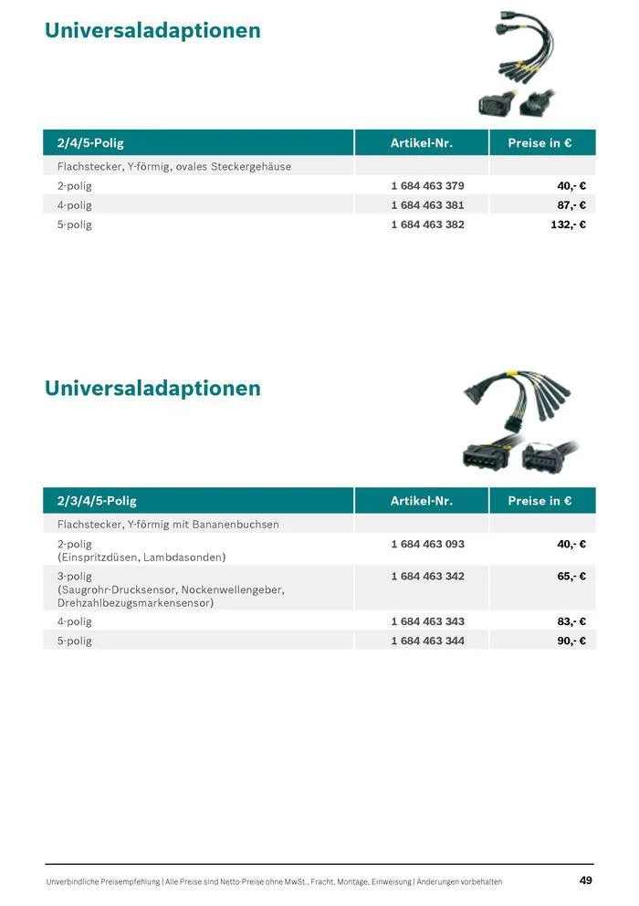 Werkstattausrüstung von Bosch von 21. Mai bis 31. Dezember 2024 - Flugblätt seite 49