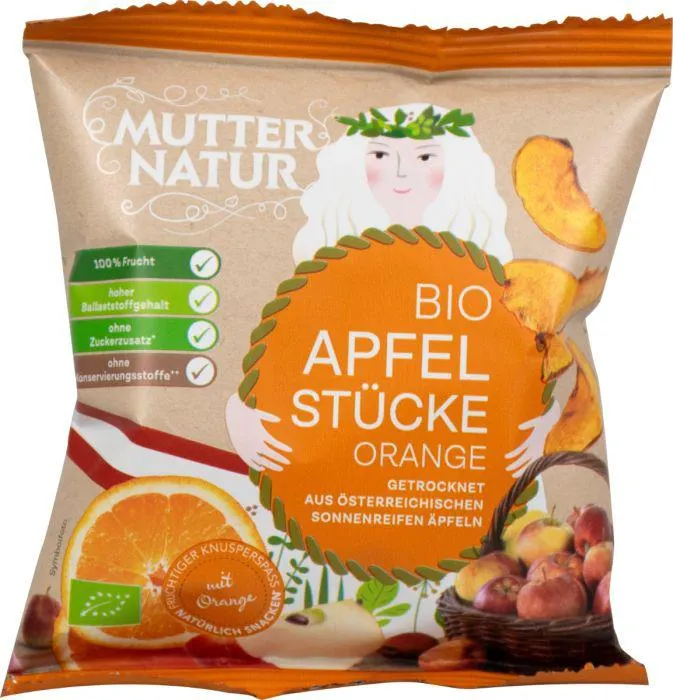 Mutter Natur Apfelstücke BIO Orange 30g