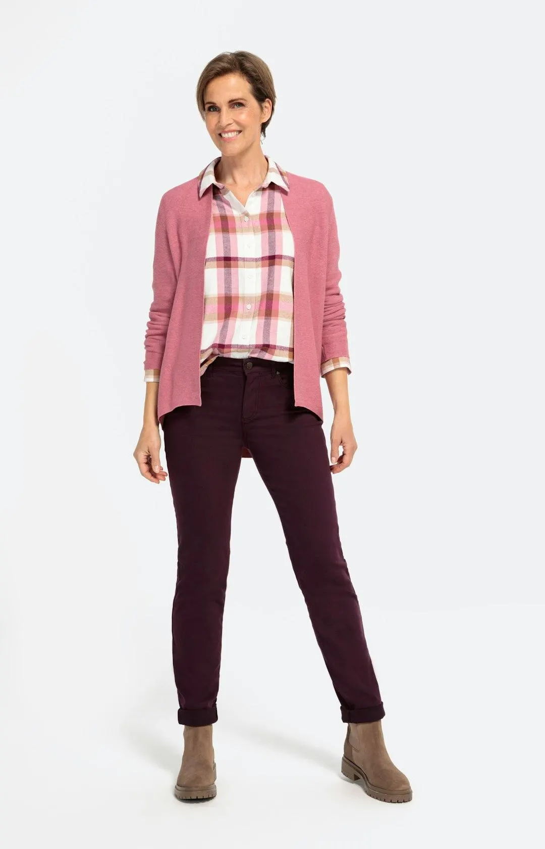 Längerer Cardigan ohne Verschluss