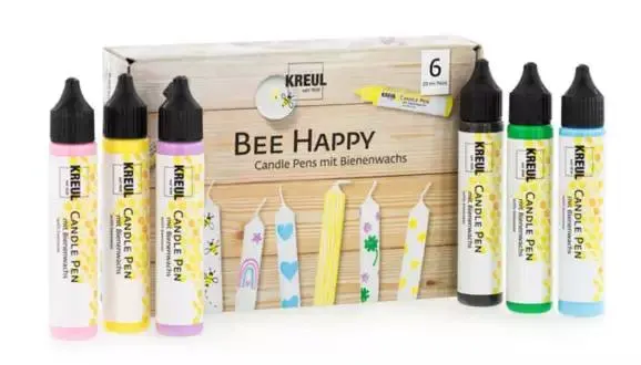 Kreul "Bee Happy" Candle Pens, 6x 29 ml