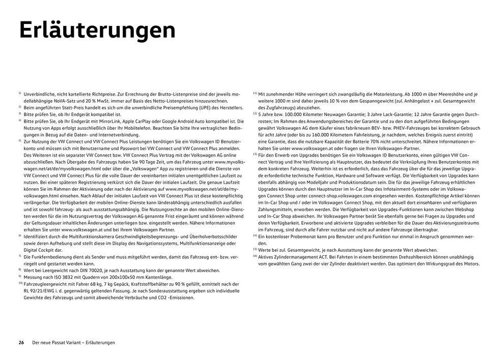 Volkswagen The new Passat von 16. Februar bis 16. Februar 2025 - Flugblätt seite 26