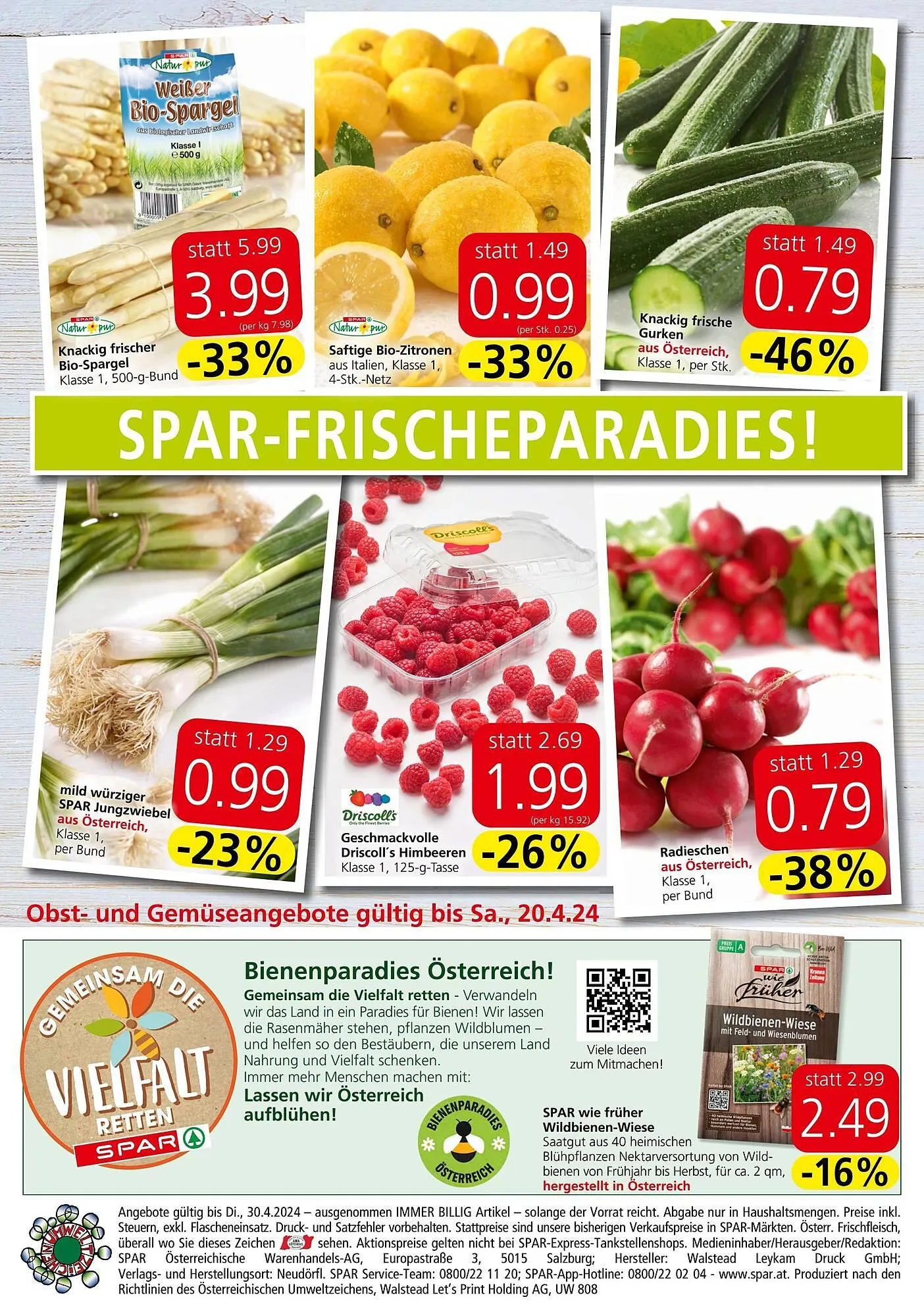 Spar Flugblatt von 17. April bis 30. April 2024 - Flugblätt seite 20