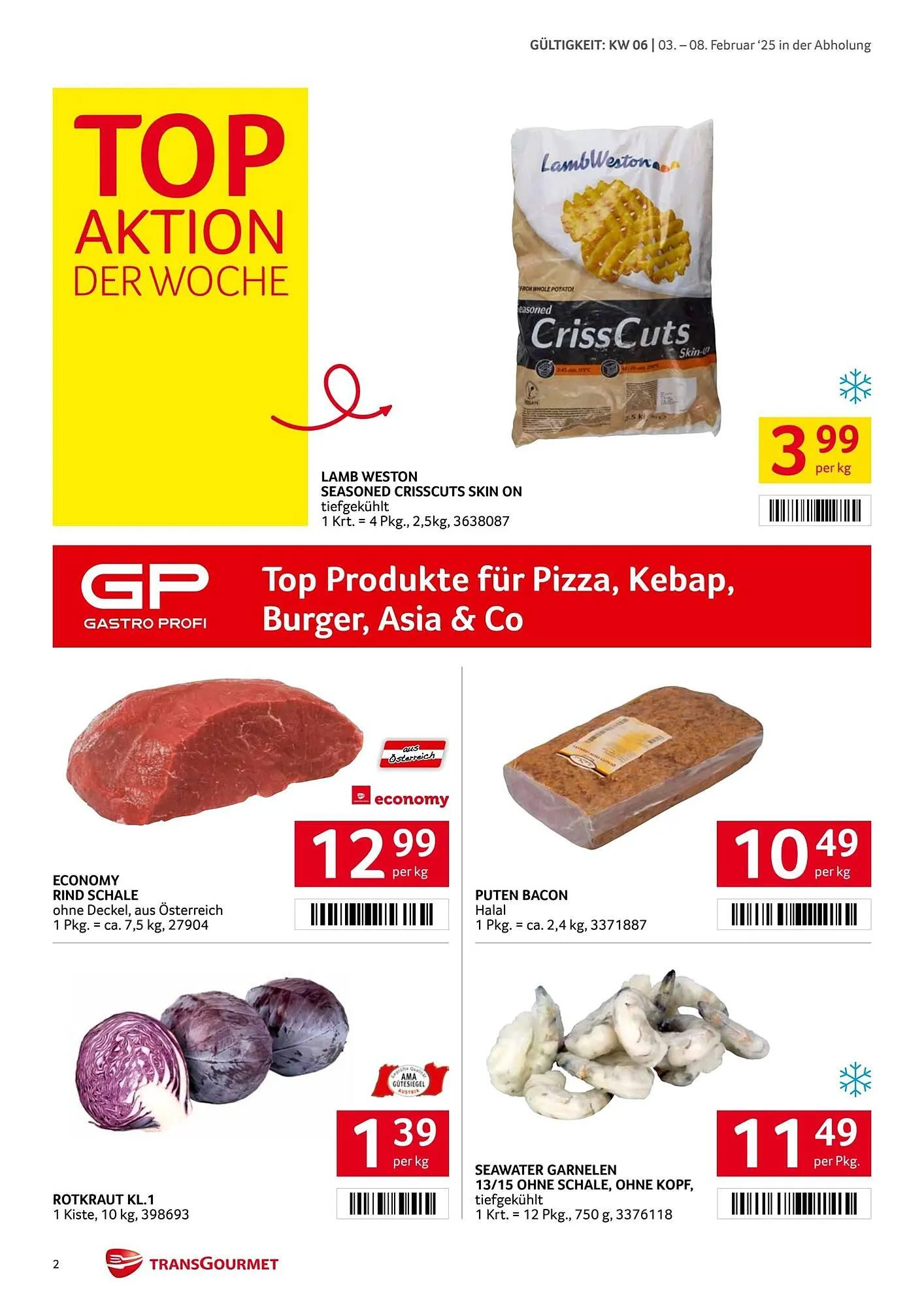 Transgourmet Flugblatt von 3. Februar bis 9. Februar 2025 - Flugblätt seite  2
