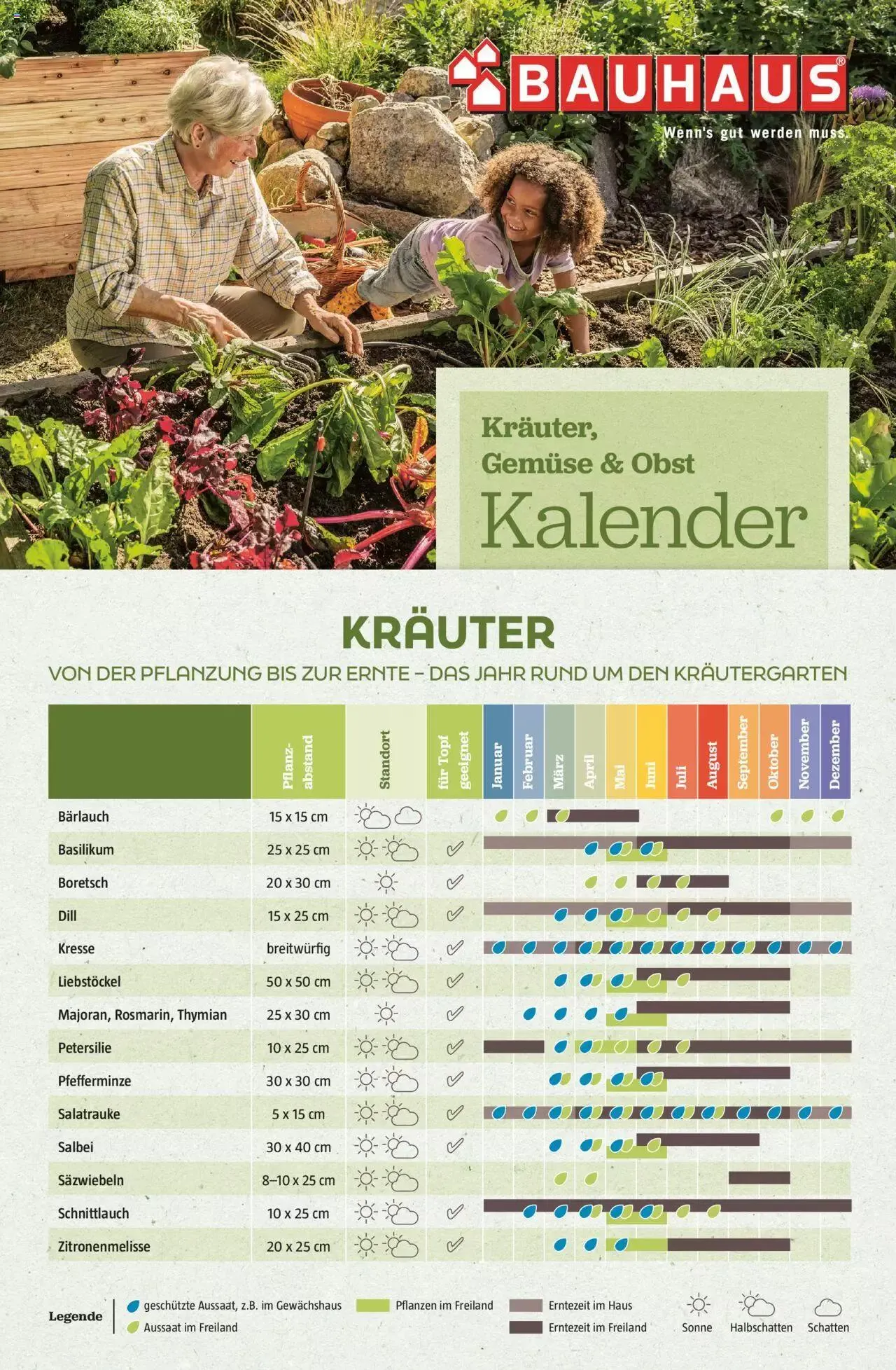 Bauhaus - bauhaus.at - BAUHAUS Pflanzkalender 2024 von 12. März bis 4. April 2024 - Flugblätt seite