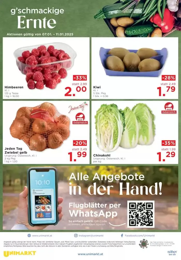 Unimarkt flugblatt von 8. Jänner bis 14. Jänner 2025 - Flugblätt seite 12