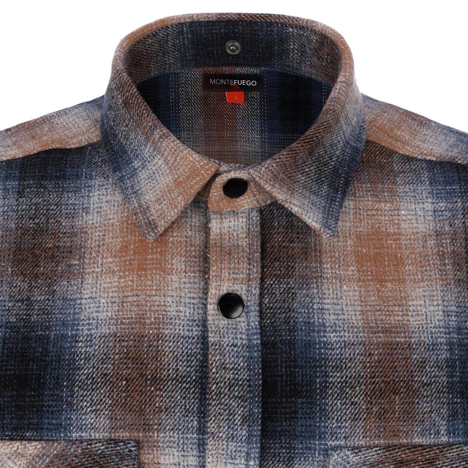 Flanellhemd “Karo”, Blau-Orange