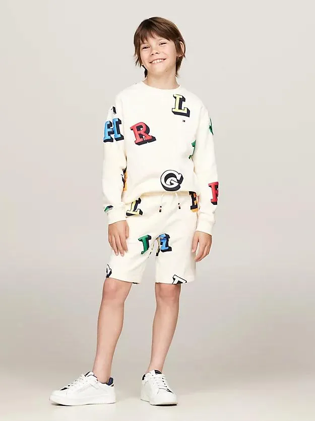 Hilfiger Monotype Sweatshirt und Sweat-Shorts im Set