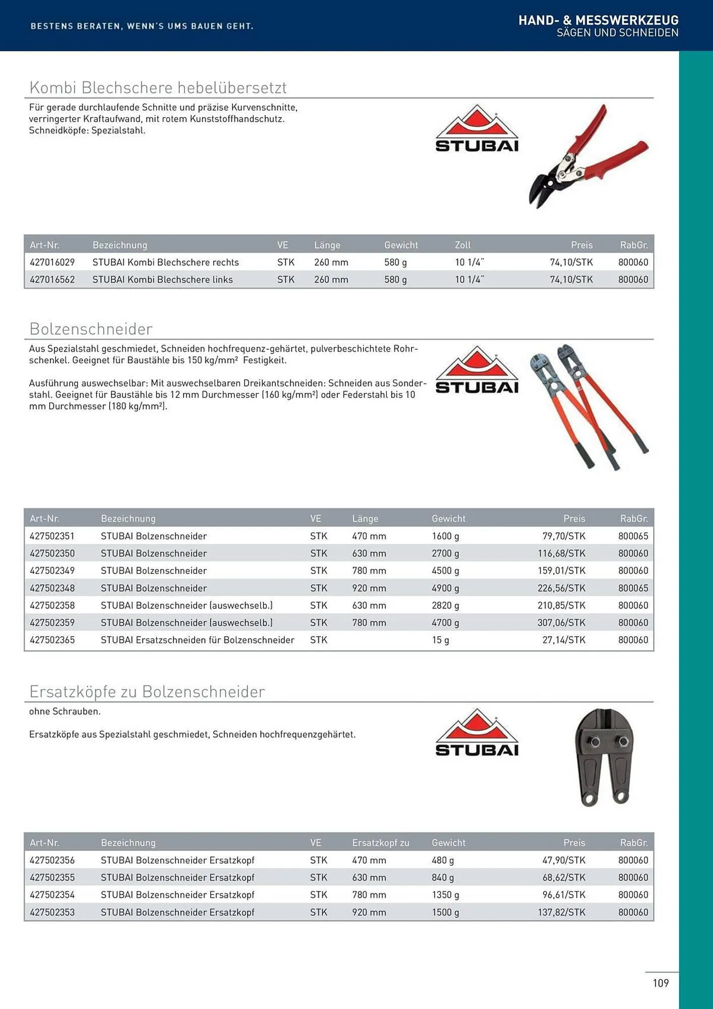 Würth Flugblatt von 22. Februar bis 31. Dezember 2024 - Flugblätt seite 109