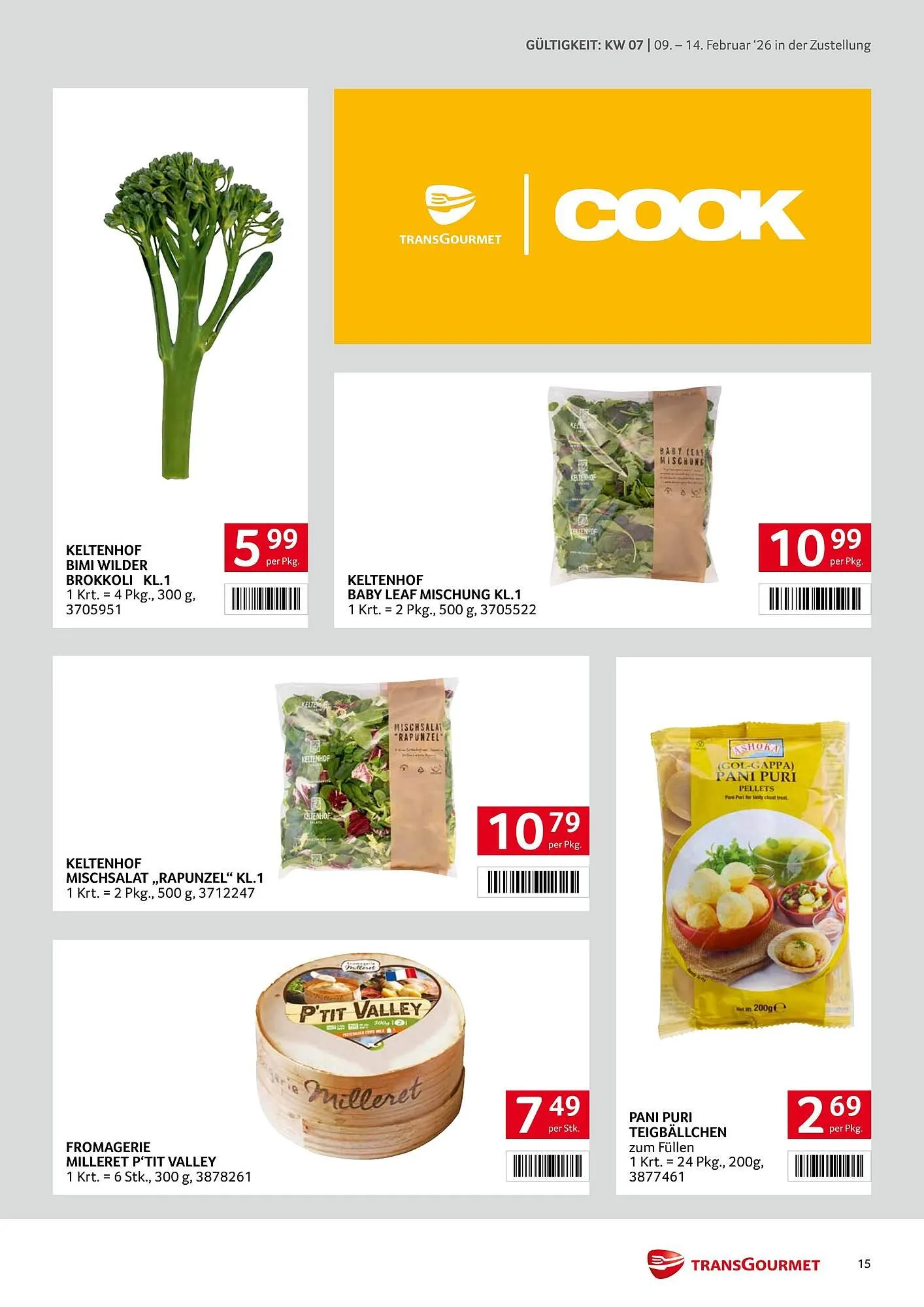 Transgourmet Flugblatt von 9. Februar bis 14. Februar 2026 - Flugblätt seite  15
