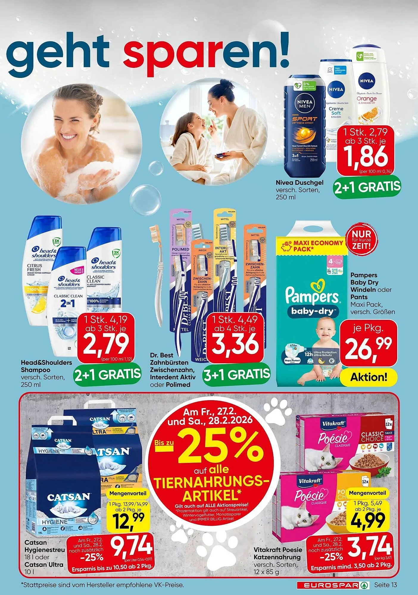 Eurospar Flugblatt von 26. Februar bis 11. März 2026 - Flugblätt seite  13