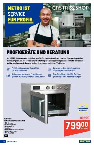 METRO Flugblatt Food - Metro Profi von 3. September bis 16. September 2026 - Flugblätt seite  52