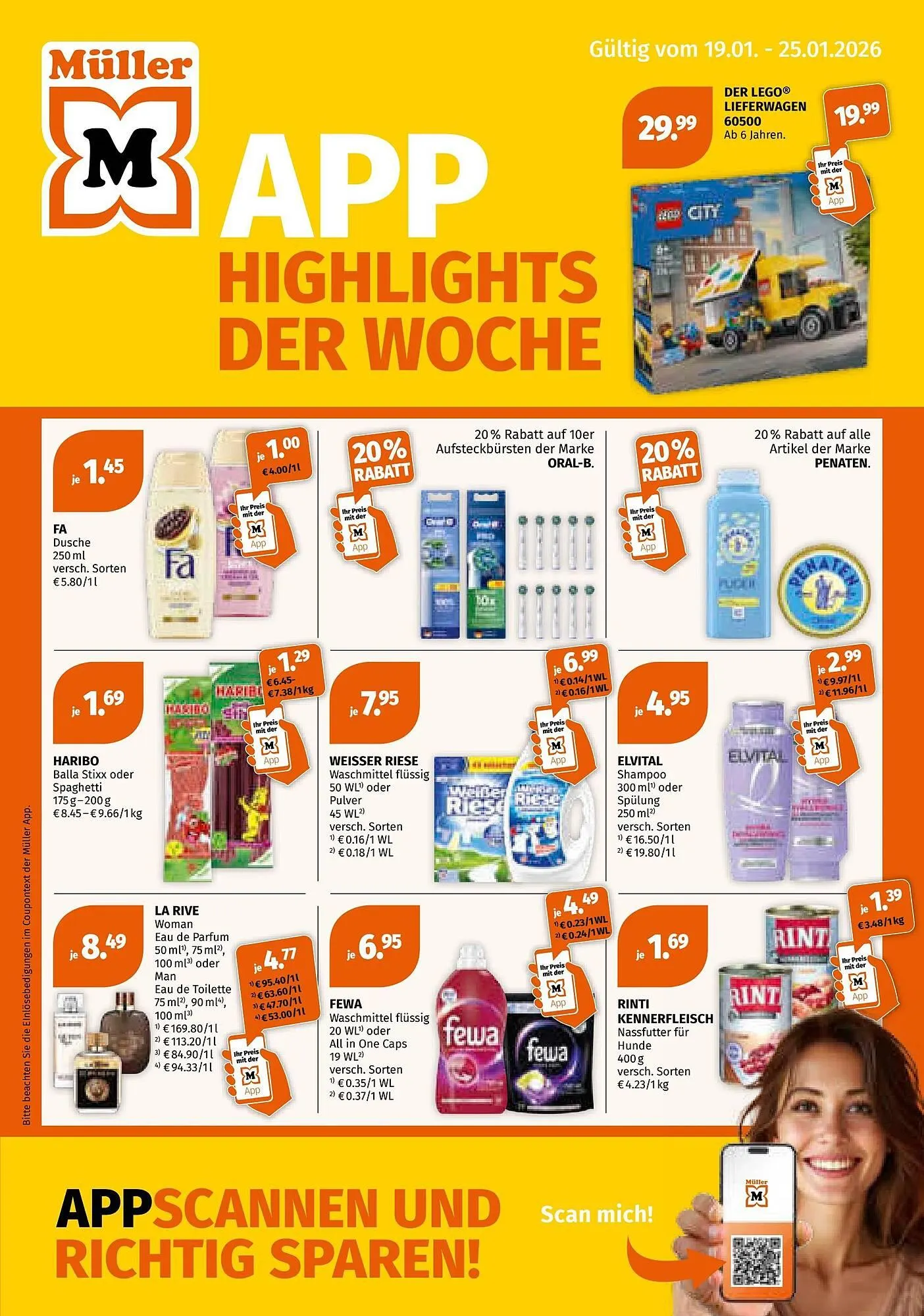 Müller Flugblatt von 19. Jänner bis 26. Jänner 2026 - Flugblätt seite  1