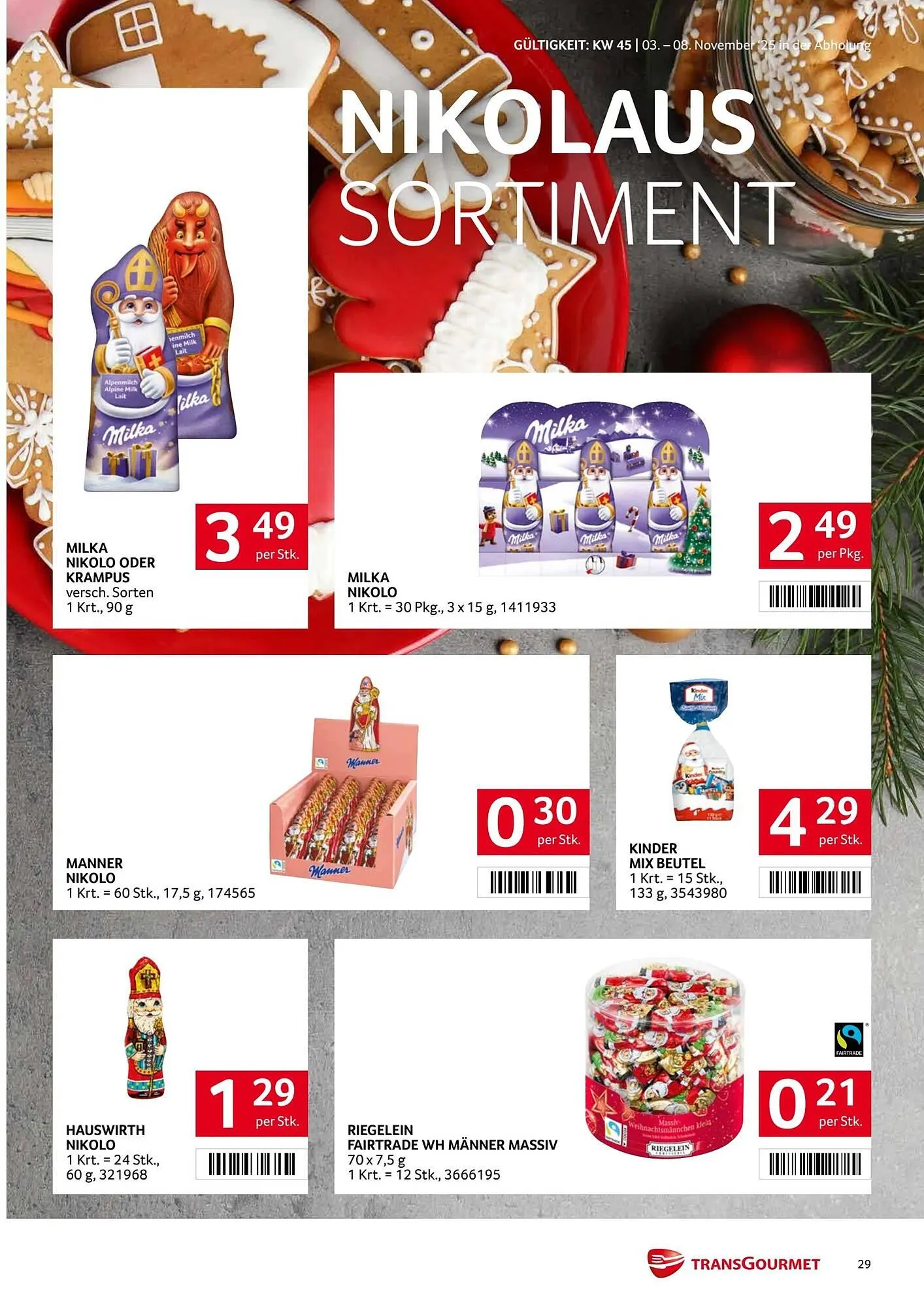 Transgourmet Flugblatt von 3. November bis 9. November 2025 - Flugblätt seite 29