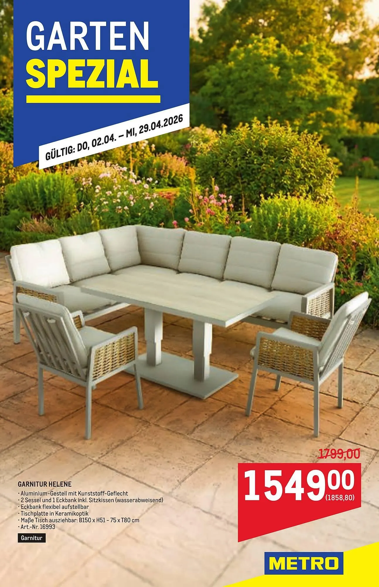 Metro Flugblatt von 2. April bis 29. April 2026 - Flugblätt seite  1