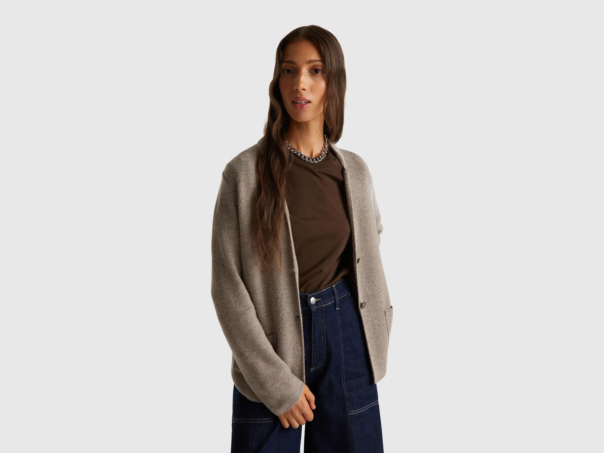 Strickjacke aus Woll- und Kaschmirmischung