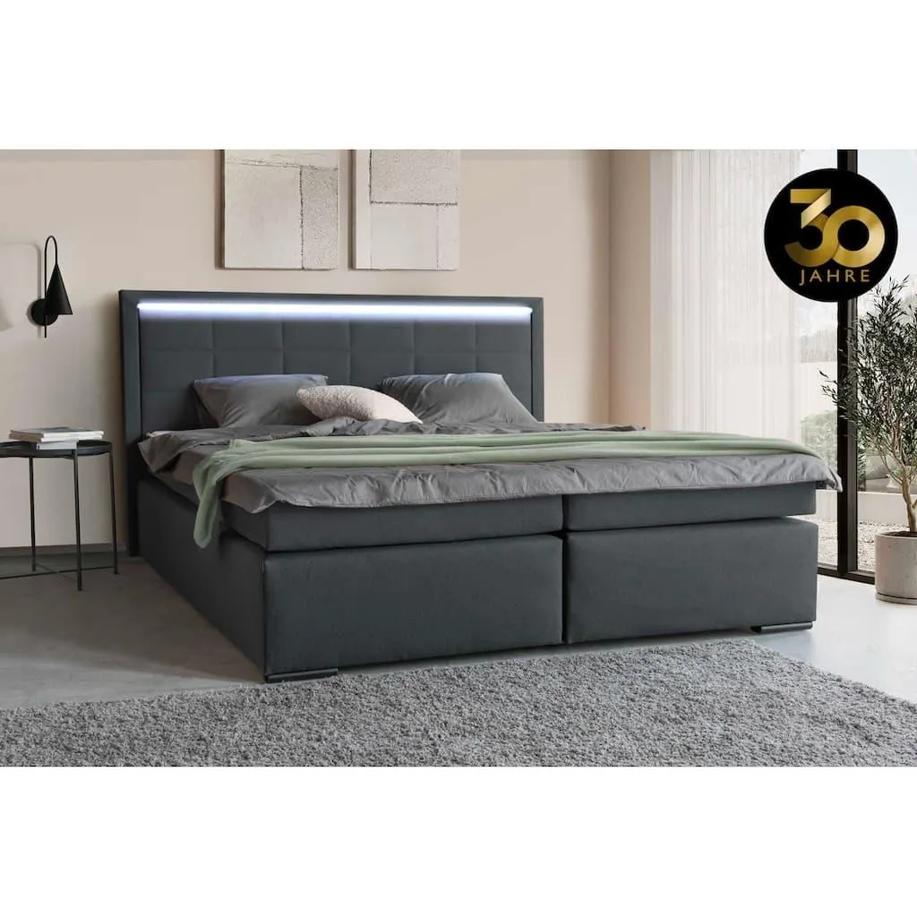 COLLECTION AB Boxspringbett »30 Jahre Jubiläums-Modell Athena« in H2,H3 & H4, wahlweise mit LED-Leiste