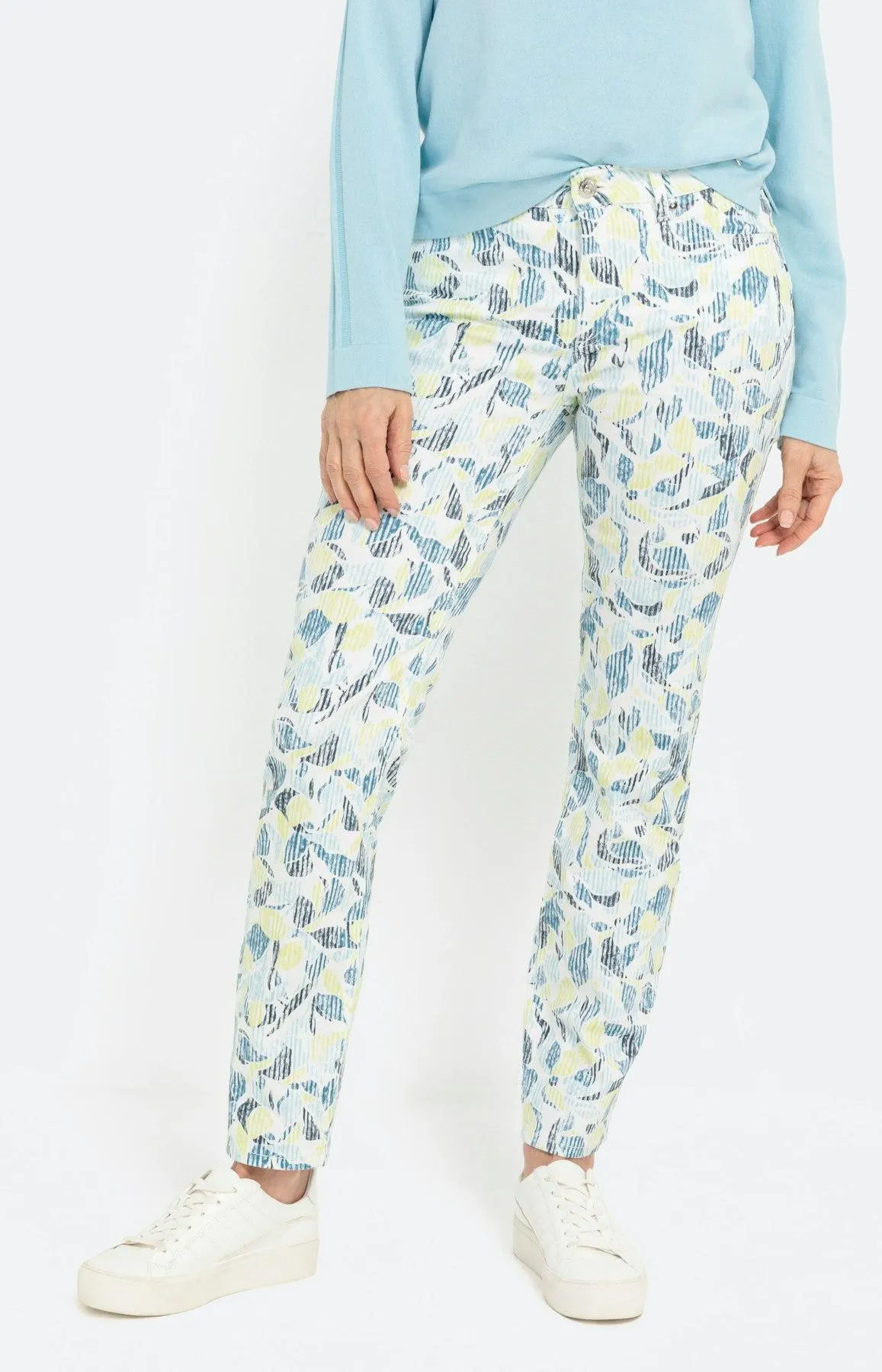 Regular Jeans mit All Over-Print 30Inch