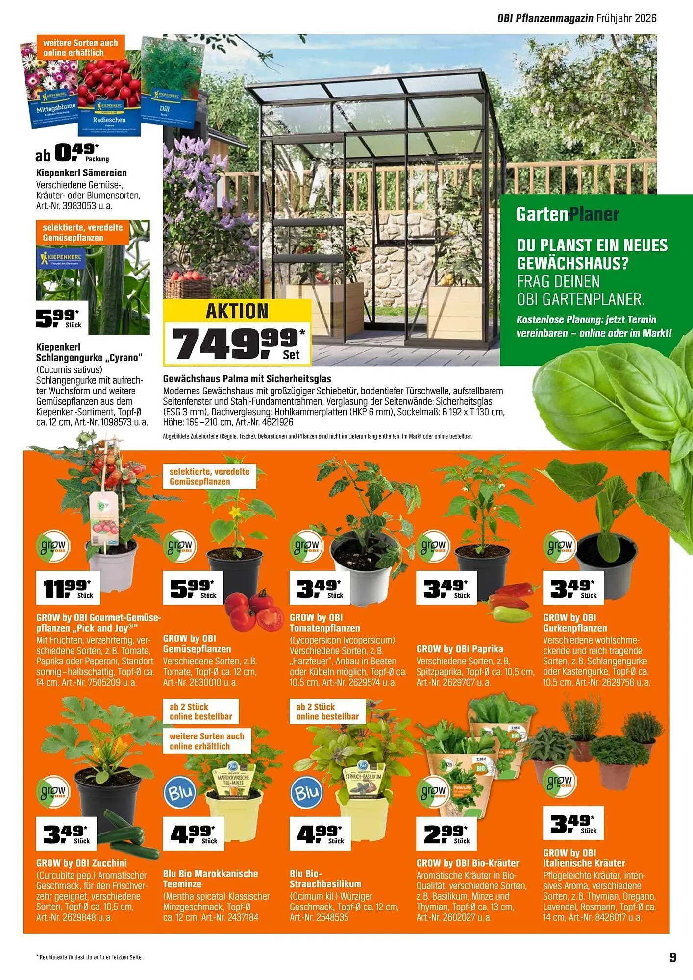 OBI Flugblatt von 1. April bis 1. Mai 2026 - Flugblätt seite  9