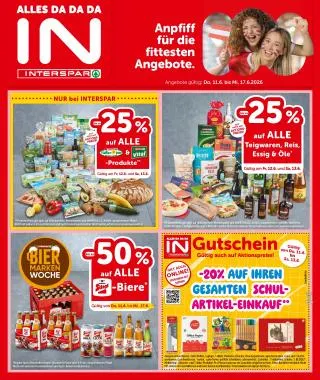 INTERSPAR Flugblatt von 11. Juni bis 17. Juni 2026 - Flugblätt seite  1