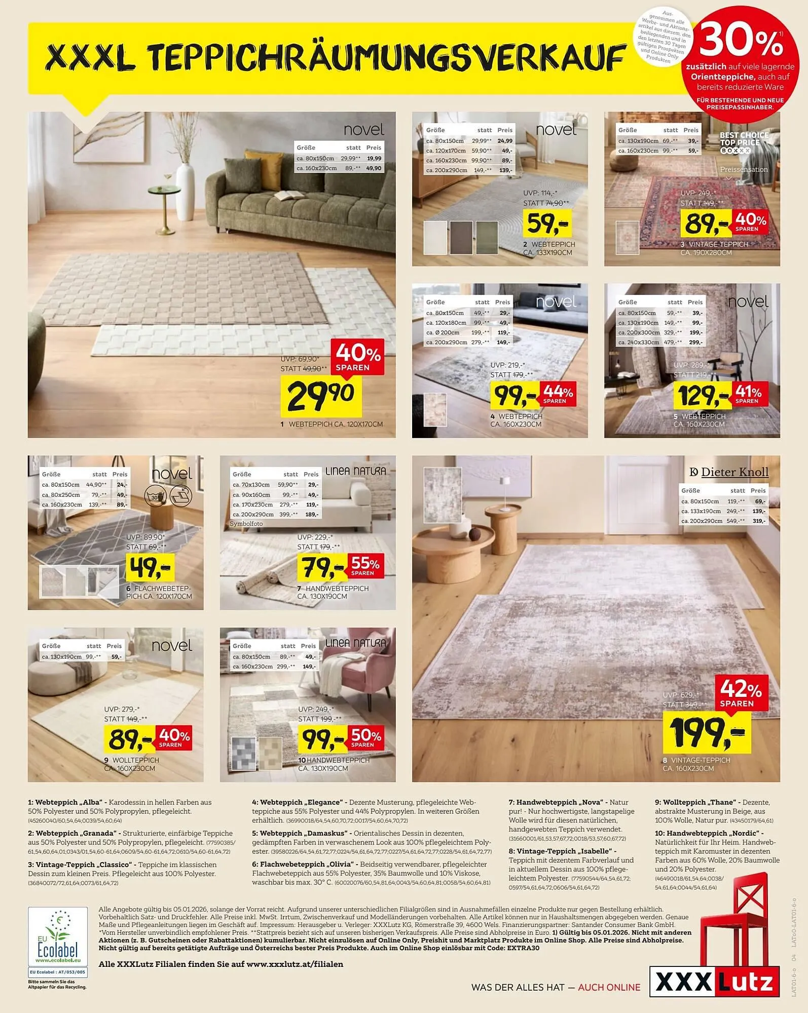 XXXLutz Prospekt von 22. Dezember bis 6. Jänner 2026 - Flugblätt seite  4