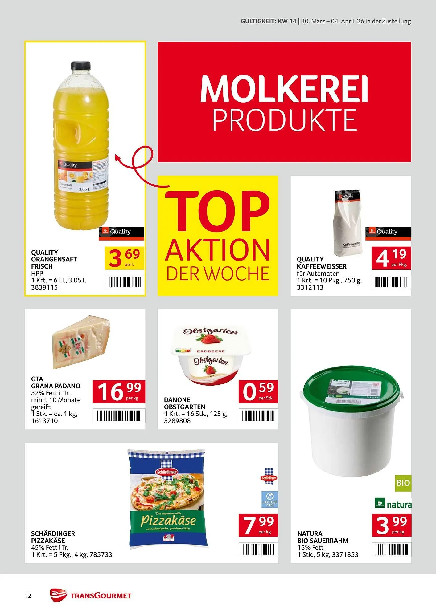 Transgourmet Flugblatt von 30. März bis 4. April 2026 - Flugblätt seite  12