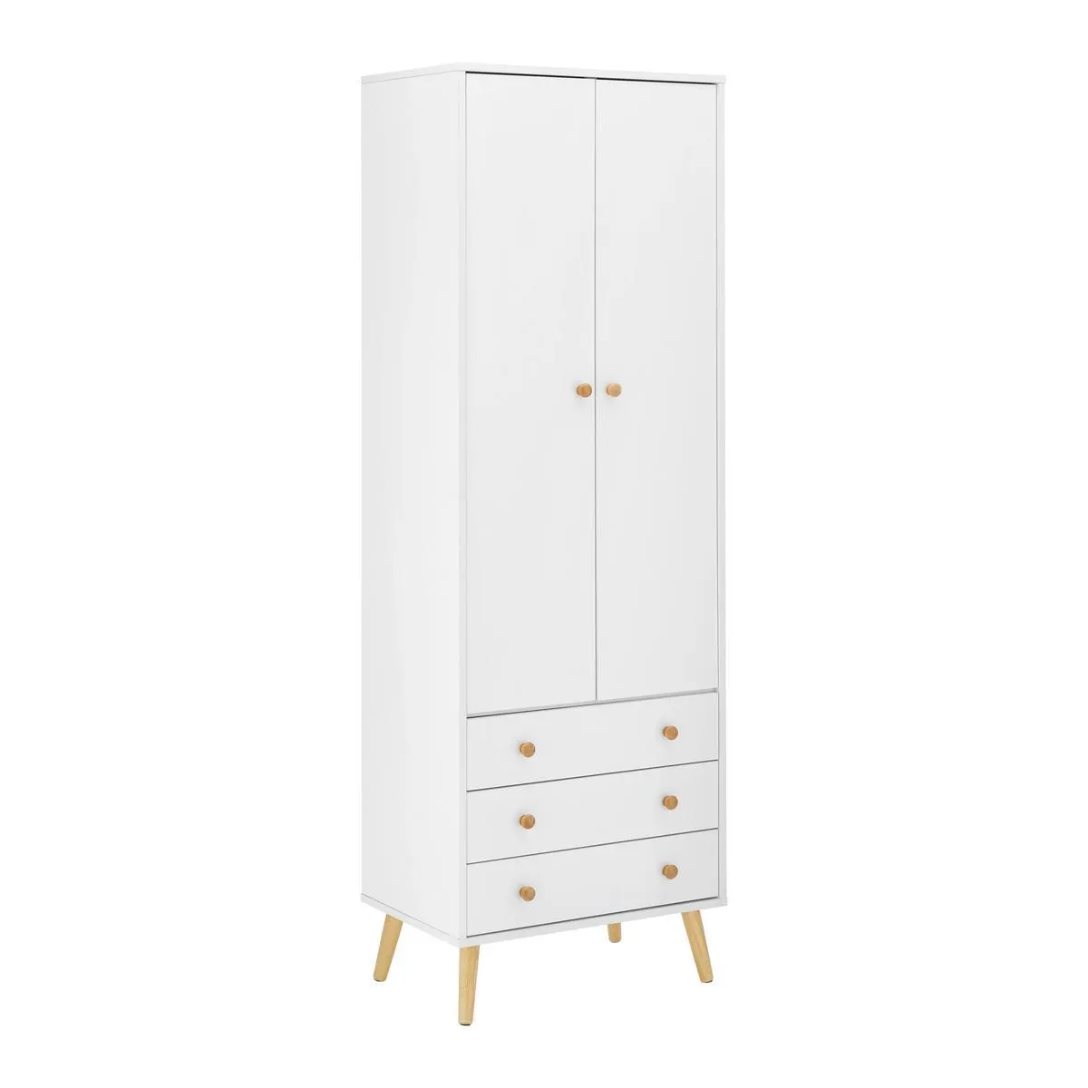 Drehtürenschrank Ludo Weiß ca. 60x180x40 cm