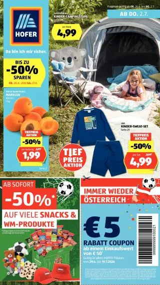 Hofer Flugblatt von 26. Juni bis 2. Juli 2026 - Flugblätt seite  1