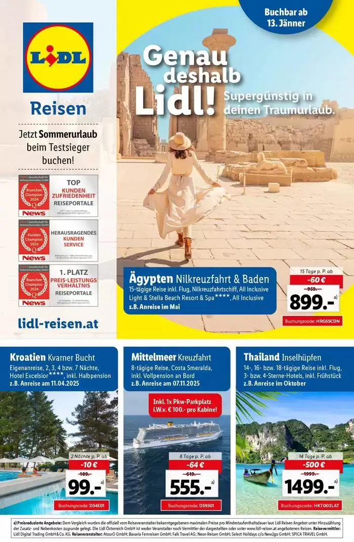 Lidl flugblatt von 13. Jänner bis 16. Februar 2025 - Flugblätt seite 1