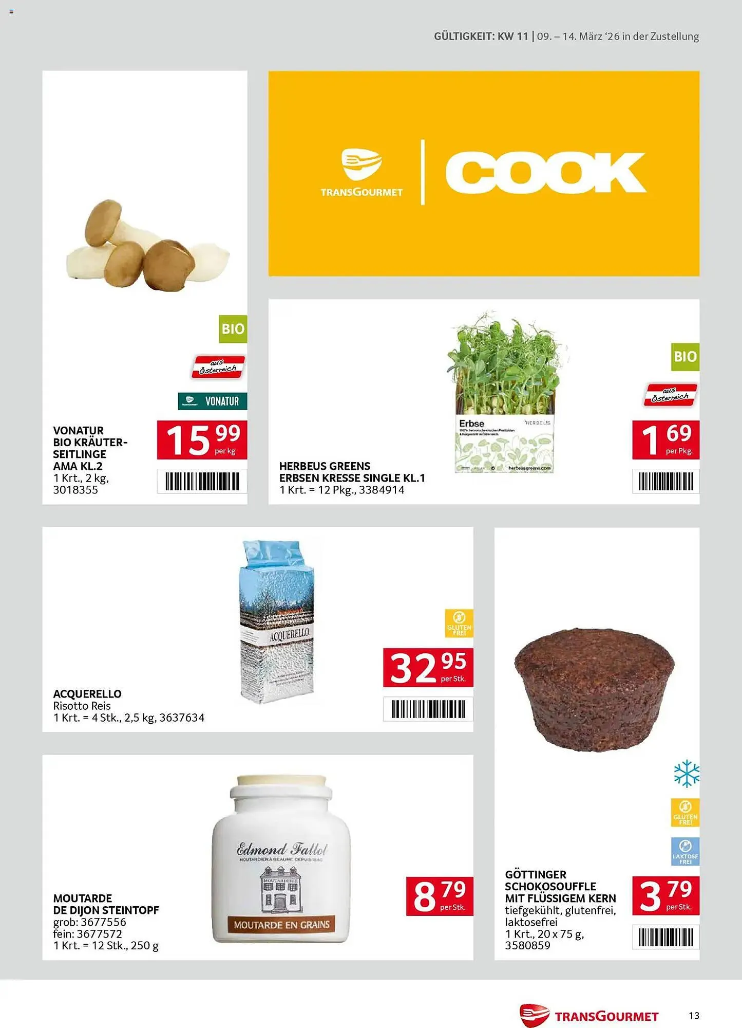 Transgourmet Flugblatt von 9. März bis 14. März 2026 - Flugblätt seite 13