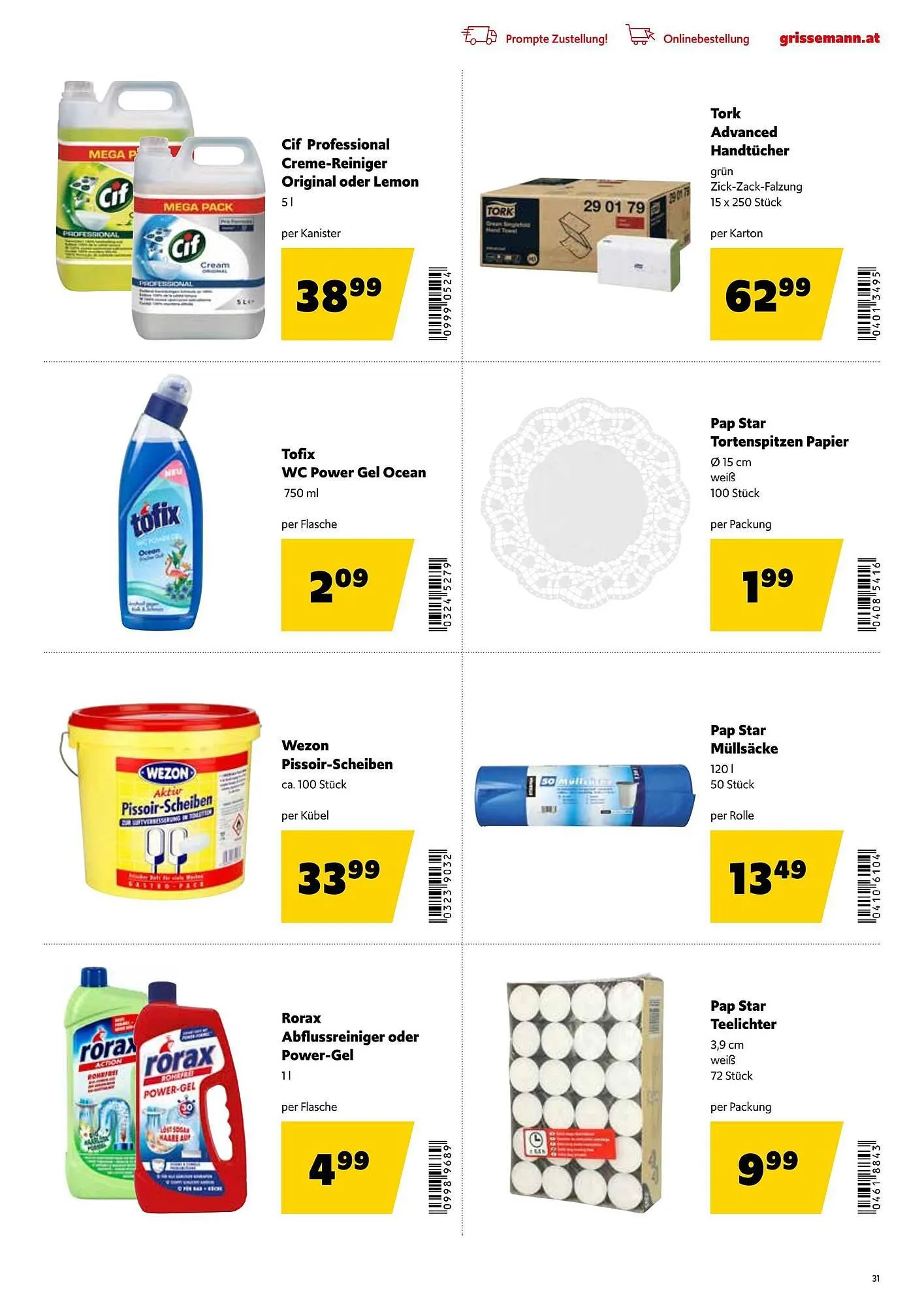 Eurogast Grissemann Flugblatt von 12. Jänner bis 24. Jänner 2026 - Flugblätt seite  31