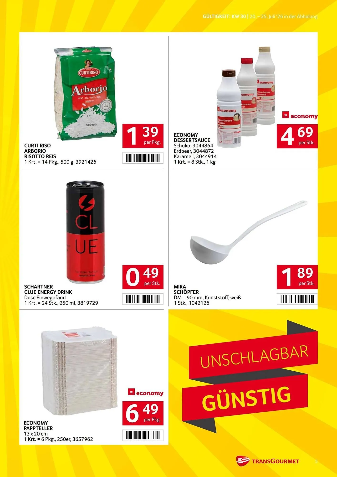 Transgourmet Flugblatt von 20. Juli bis 25. Juli 2026 - Flugblätt seite 5