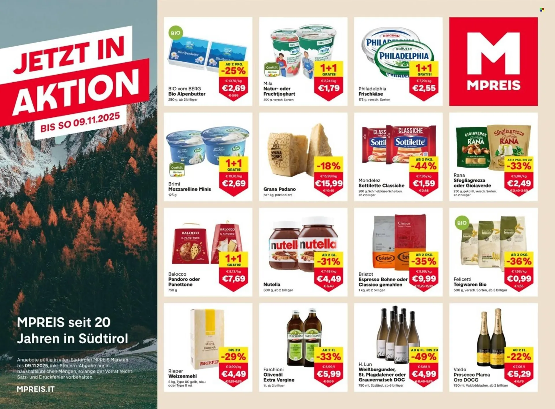 MPreis Flugblatt von 27. Oktober bis 9. November 2025 - Flugblätt seite  1