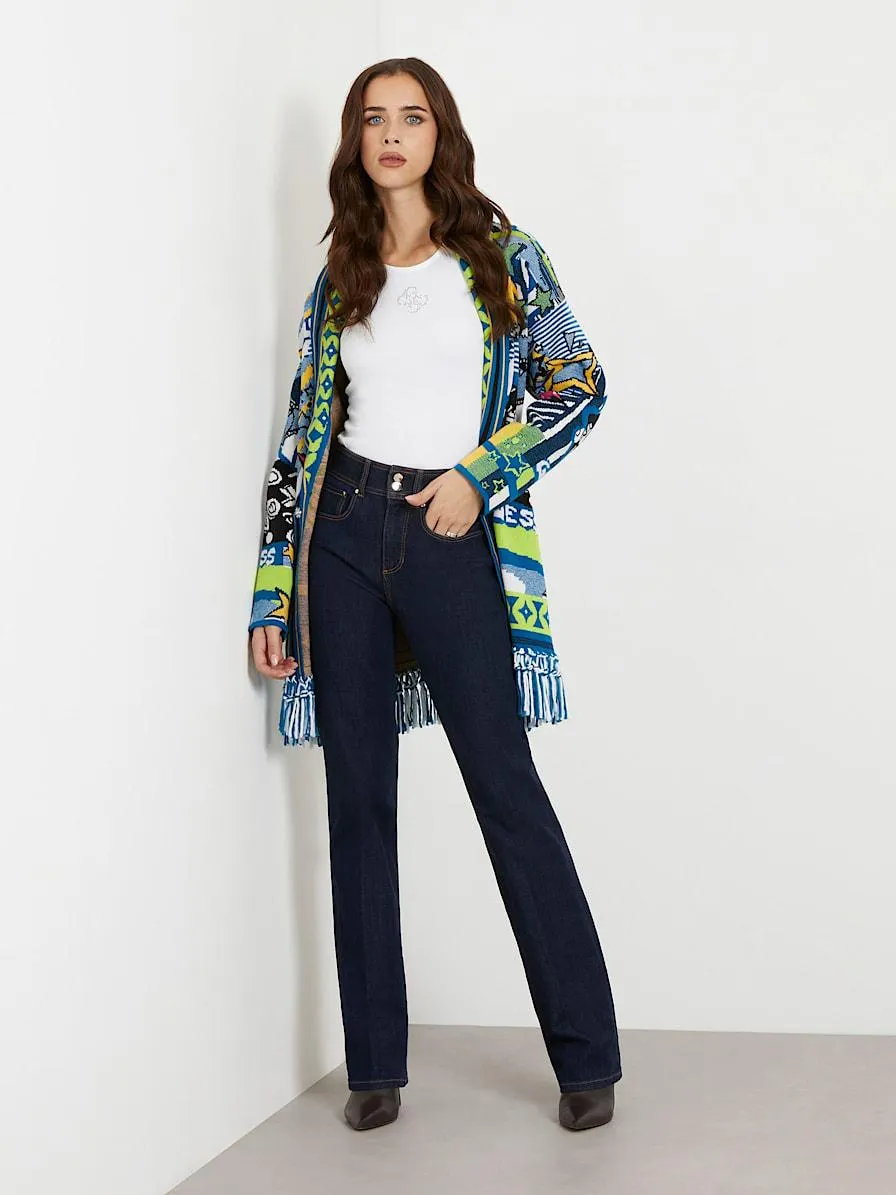 Vest met jacquardmotief in meerdere kleuren