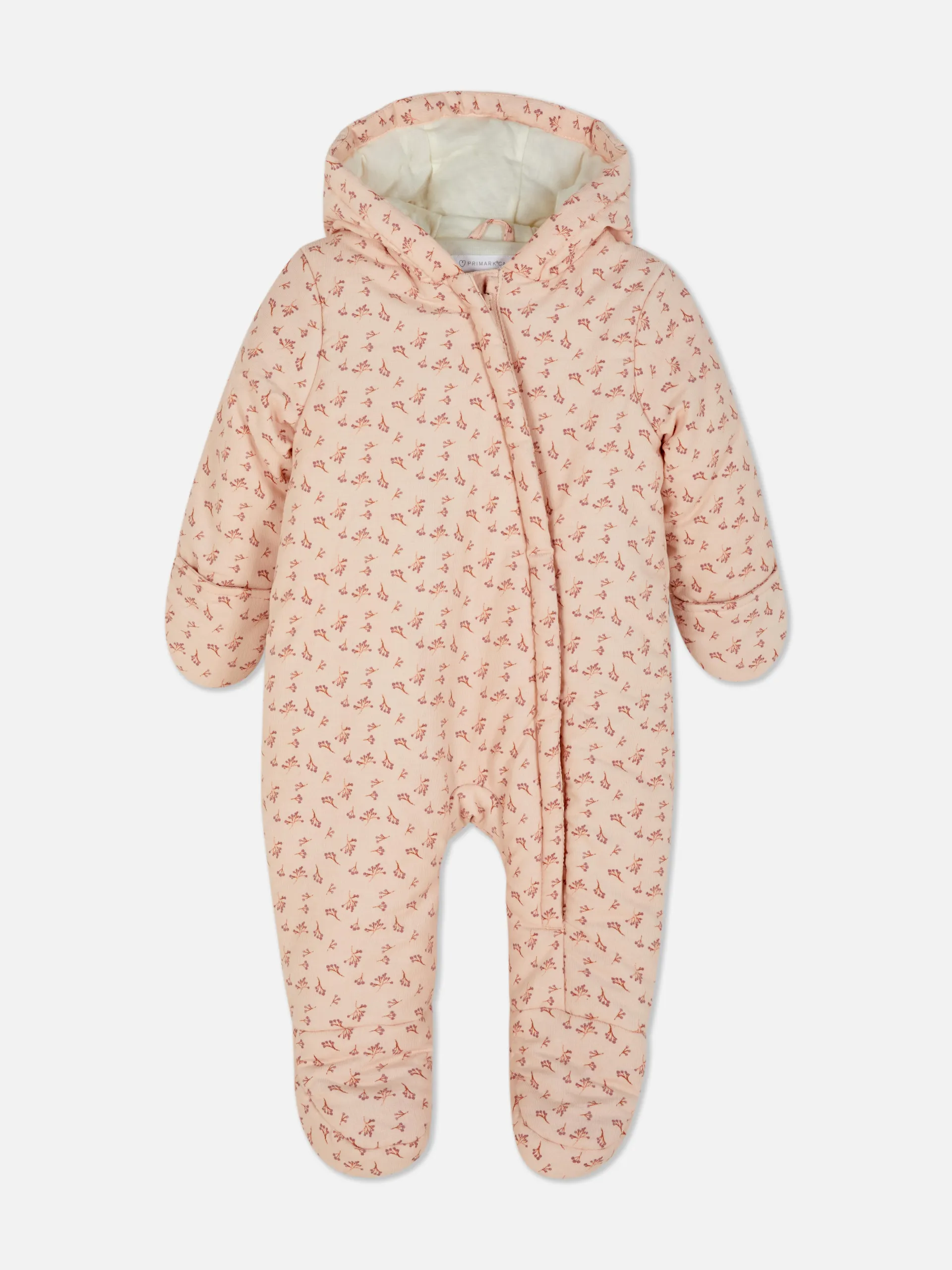 Schneeanzug aus Cord mit Blumenmuster