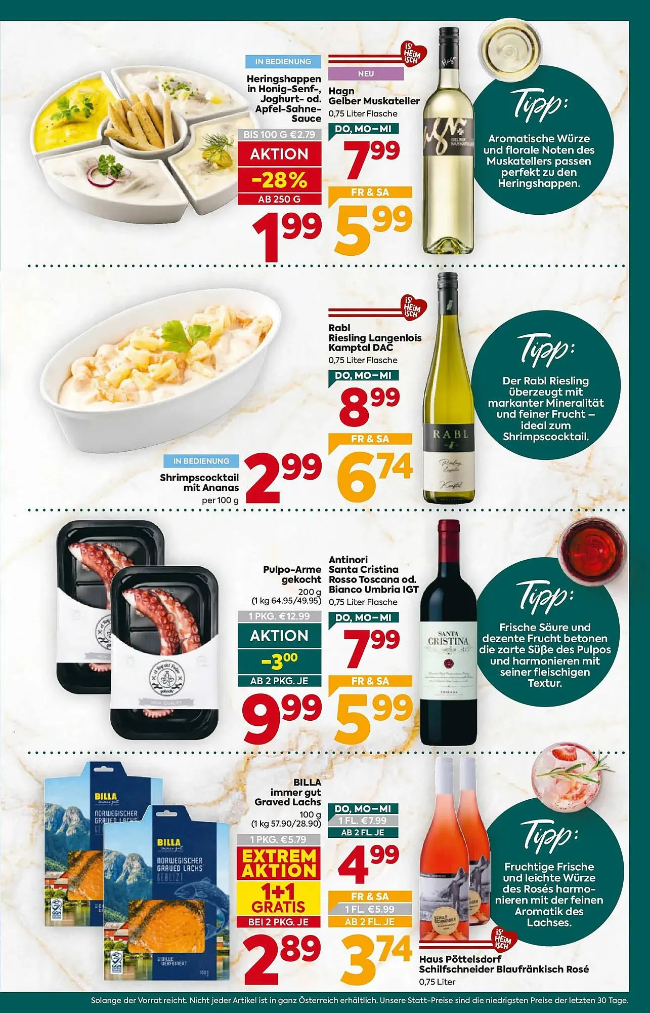 Billa Flugblatt von 15. Jänner bis 21. Jänner 2026 - Flugblätt seite  9