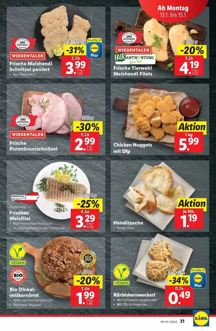 Aktuelle Flugblätter Ab Donnerstag, 9.1. von 9. Jänner bis 15. Jänner 2025 - Flugblätt seite 33