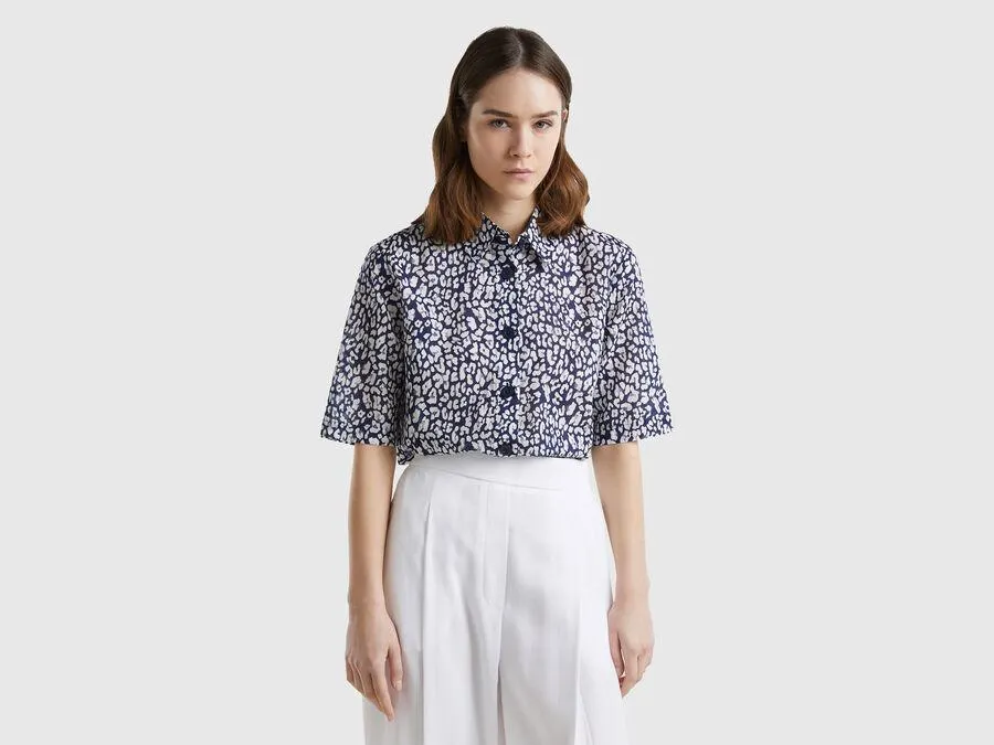 Kurzärmeliges gemustertes Hemd