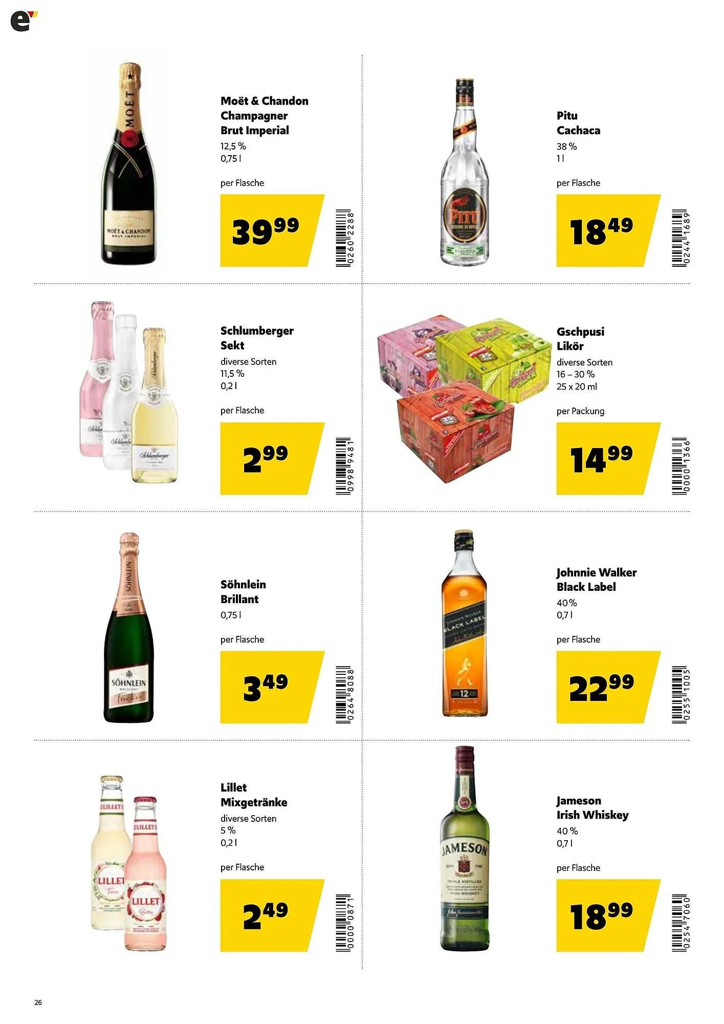 Eurogast Grissemann Flugblatt von 9. Februar bis 21. Februar 2026 - Flugblätt seite  26